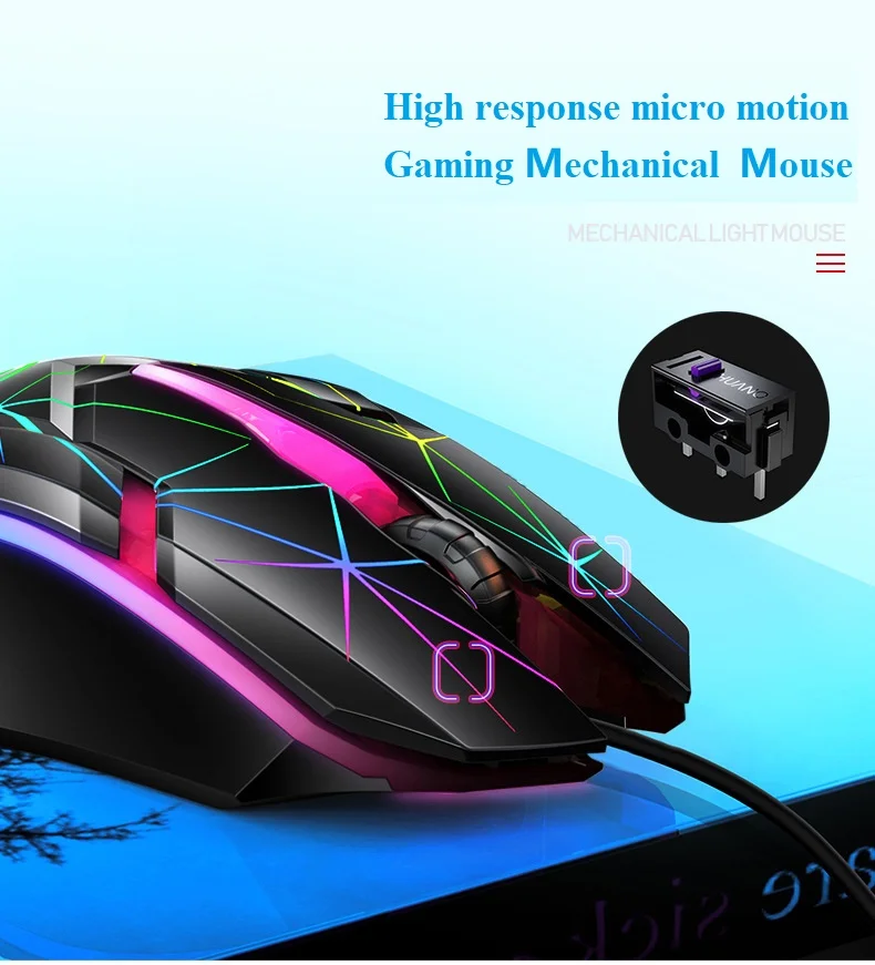

Новинка 2021, светодиодная RGB-подсветка G6 3200DPI, 7 цветов, для ноутбука/ПК, универсальная RGB-подсветка