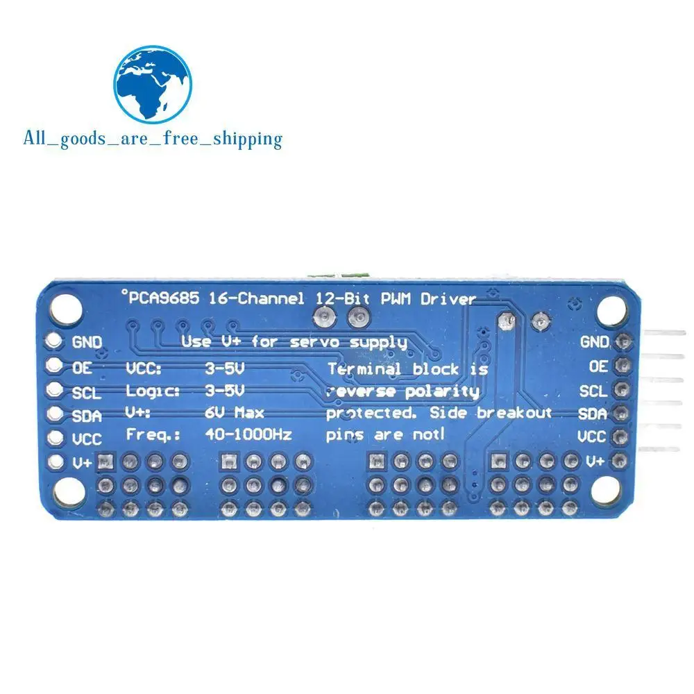 Завеса 16-канальный 12-битная ШИМ/сервопривод-I2C интерфейс-PCA9685 для Arduino Raspberry Pi DIY Servo Щит Модуль