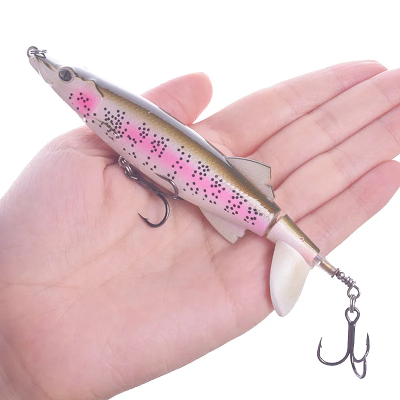 Proleurre Whopper Popper Fishing lures 13cm 16.5g Hard Baits Soft Rotating Tail Topwater plopper High Quality Floating wobblers