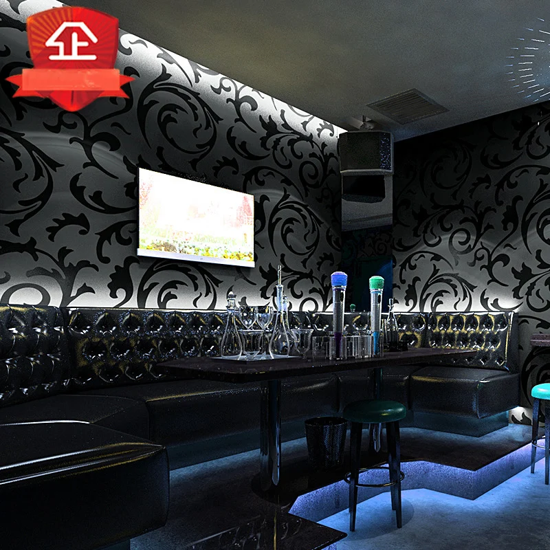 Бренд Водонепроницаемый ПВХ Рисунок банановых листьев обои рулоны для бар K ТВ