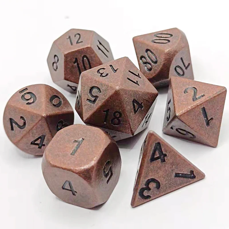 7 шт./компл. набор многослойных игральных костей металлические кости