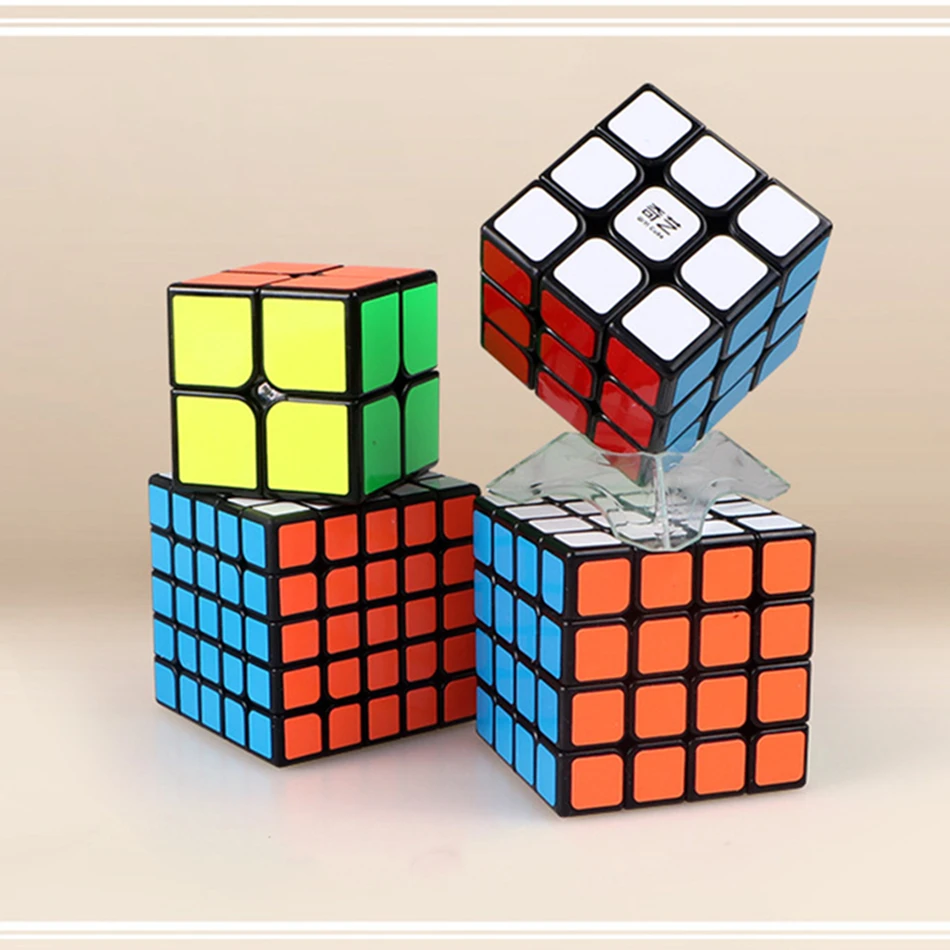 Набор волшебных кубиков Qiyi 2X2 3x3 4x4 5x5 Пирамида Skew Megaminx кленовый лист кубик рубик