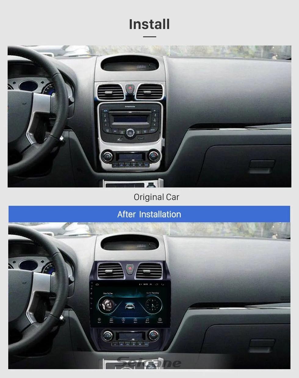 Seicane 10,1 дюймов Carplay HD сенсорный экран gps Navi Радио Android 9,1 для Geely Emgrand EC7 2012-2013 Bluetooth USB Поддержка TPMS