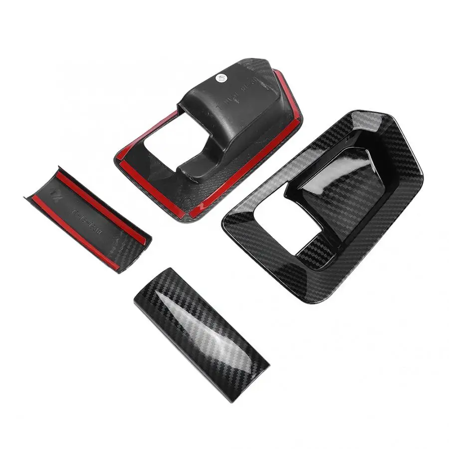 4 шт./компл. внутренняя дверная ручка отделка карбоновое волокно крышка