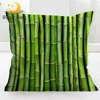 BlessLiving Bamboo Cushion Cover Green Vitality Pillow Case 3D Print Pillow Cover Plant Nature Inspired Decor for Living Room 1