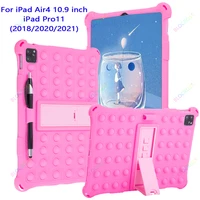 kids case for ipad air410 9pop push it silicone stand with shoulder strap pen protective case for ipad pro112018 2021fundas