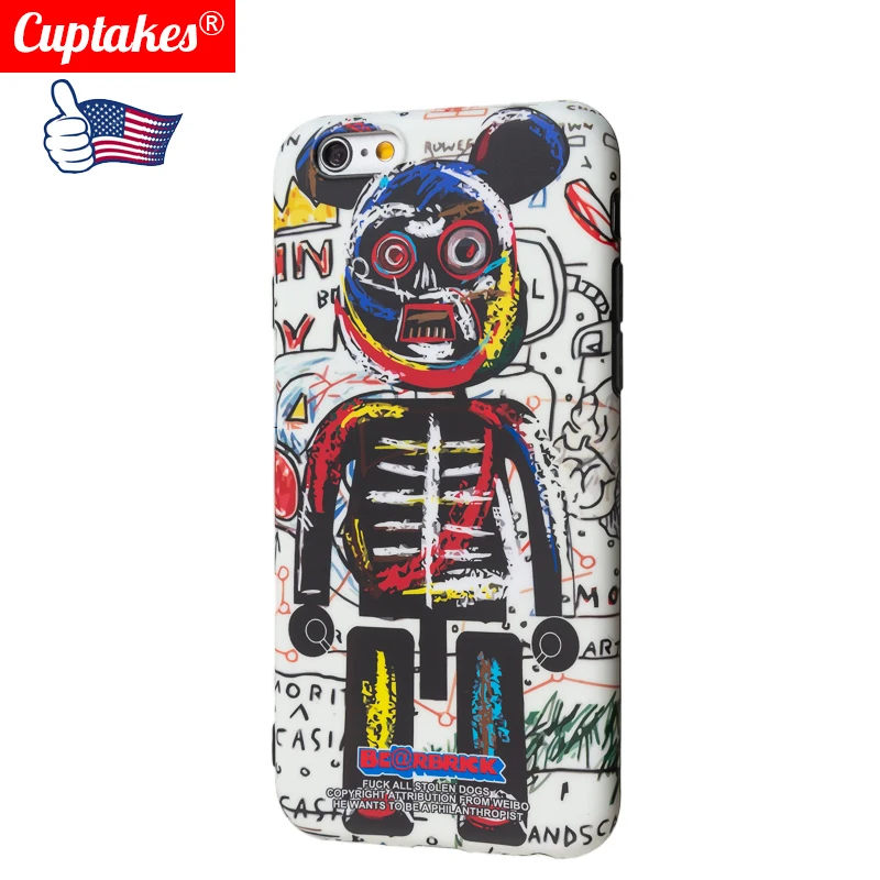 Luxury laser Glossy Soft Silicone Case for iPhone 7 8 Plus X XS Max XR 6 6S 11 Pro Cover Cartoon Robot Boy Steampunk cool Man |