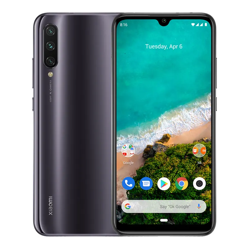 Глобальная версия Xiaomi mi A3 mi A3 4GB 64GB мобильный телефон 48MP+ 32MP камера Snapdragon 665 Восьмиядерный 6,08" 4030 mAh - Цвет: Черный