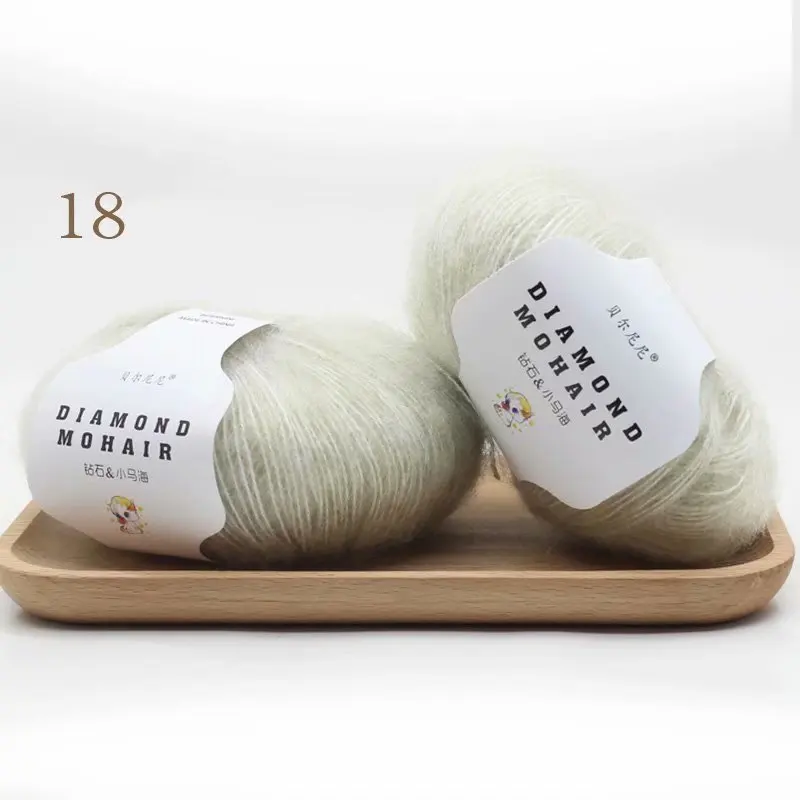 18 nou cao 25 г/шт., мохеровая пряжа, дешевая пряжа для вязания крючком, Детская шерстяная пряжа для вязания, свитер, носки, 166 М, 0,9 мм - Цвет: 18 nou cao