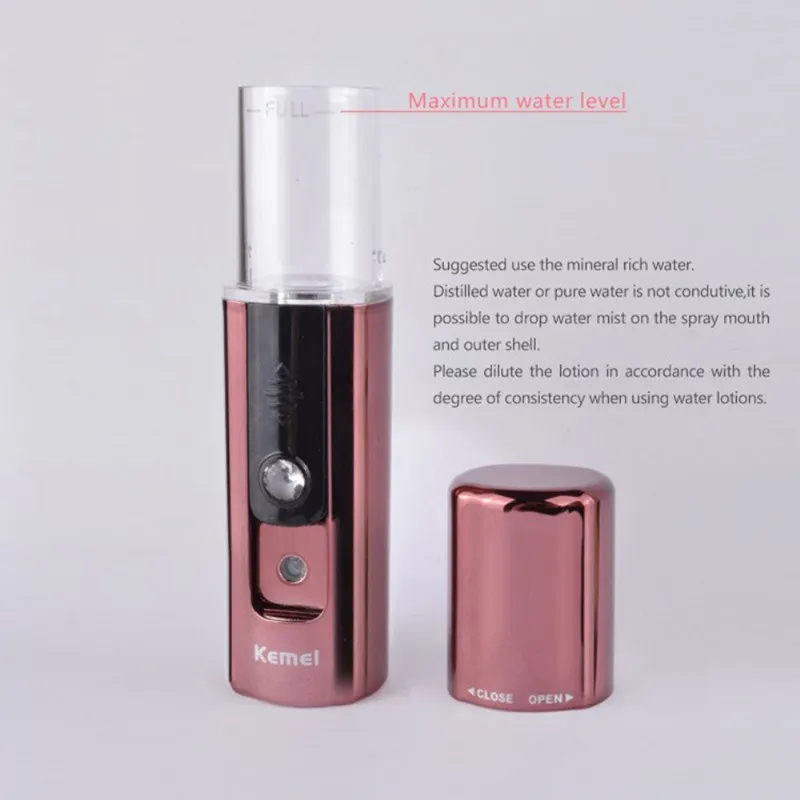 Портативный ультразвуковой аппарат для водяной бани лица Kemei мощный