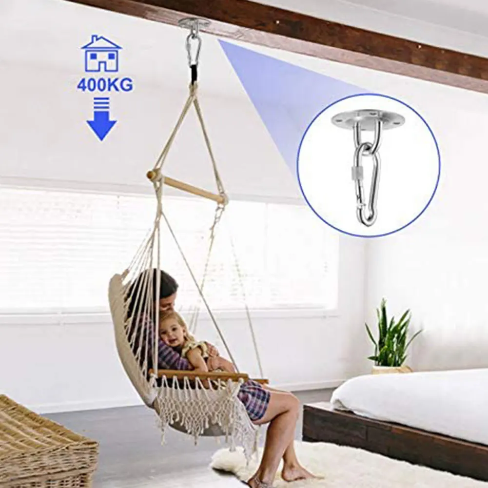 

28PCS/Set Stainless Steel 304 Heavy Duty Swing Hangers 250Kg Capacity For Yoga Hammock Chair Sandbag Hammock Suspension Hooks