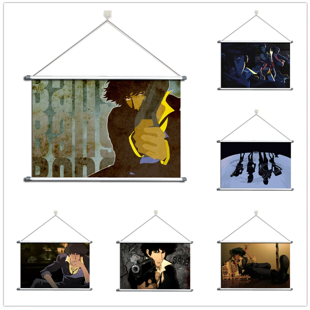 

Аниме Ковбой Бибоп Спайк Шпигель тканевый настенный плакат свиток