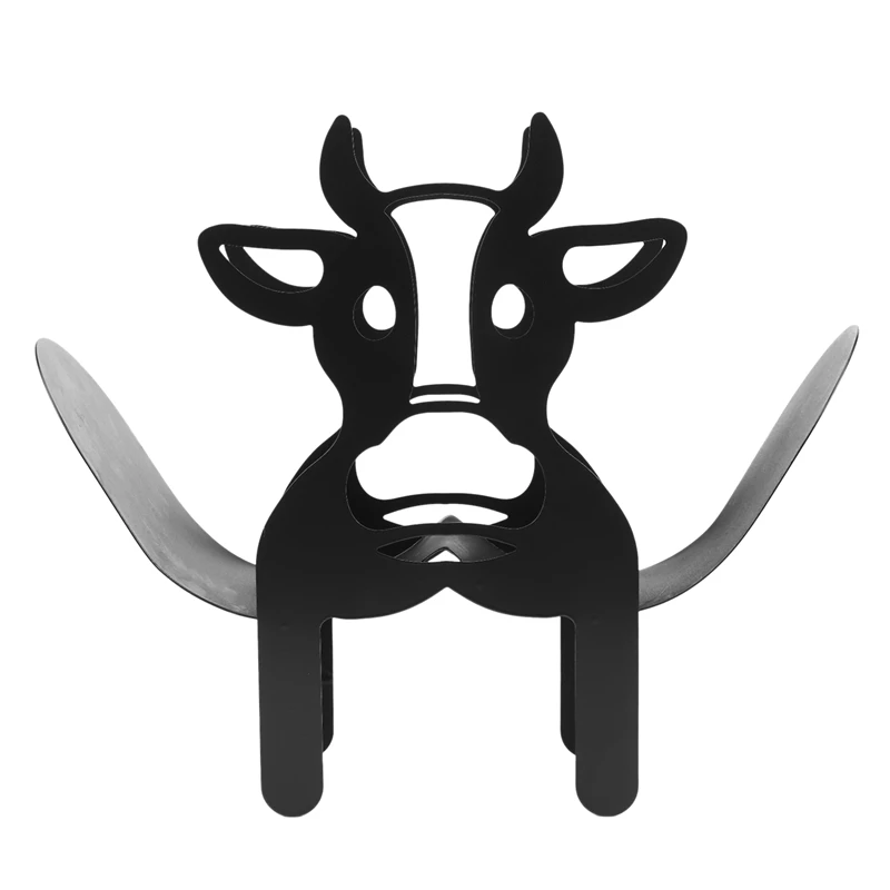 

Black Cow Toilet Roll Paper Holder Free-Standing Bathroom Tissue Storage Gift