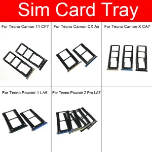 Держатель для sim-карты для Tecno Camon 11 CF7CX Air X CA7Pouvoir1 LA6 Pouvoir2 Pro LA7 Micro SD адаптер для чтения карт