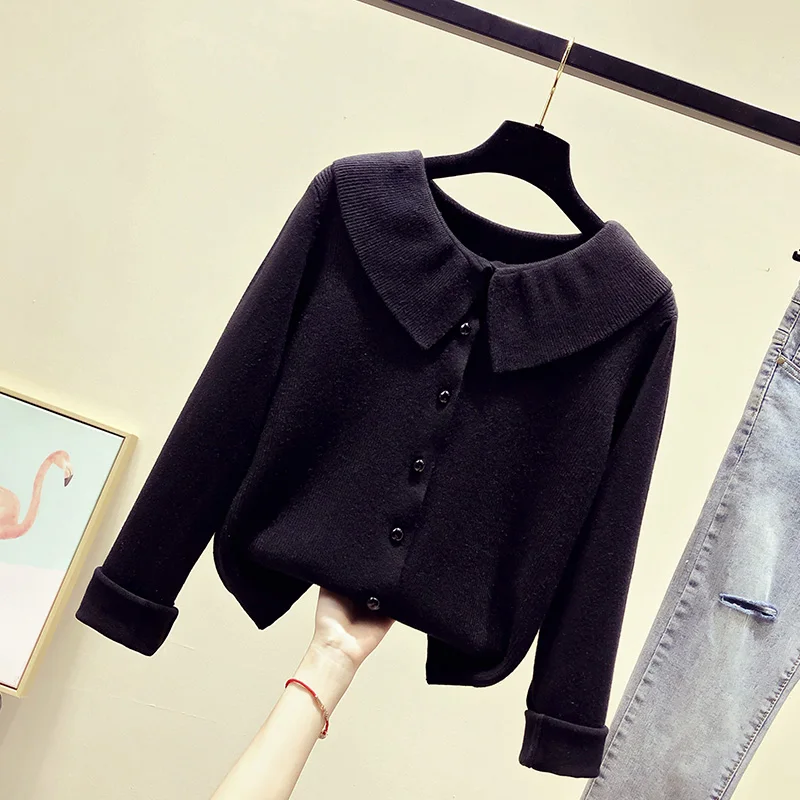 

Dollneck top knitted bottoming shirt inside sweater jacket women's new autumn and winter clothes wild
