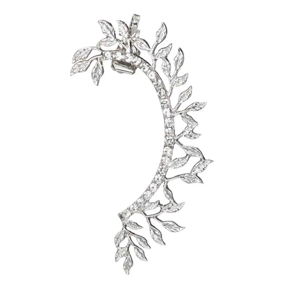 AB Silver 1PC only Роскошный дизайн, женские серьги-гвоздики со стразами, в стиле панк, с крыльями ангела, пирсинг, вечерние ювелирные изделия - Окраска металла: AB Silver 1PC only