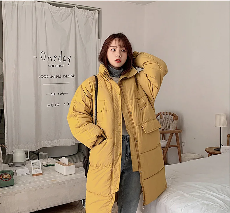 

Deivor 2020 winter new warm medium long cotton jacket in Korean large and thickened student winter down jacket