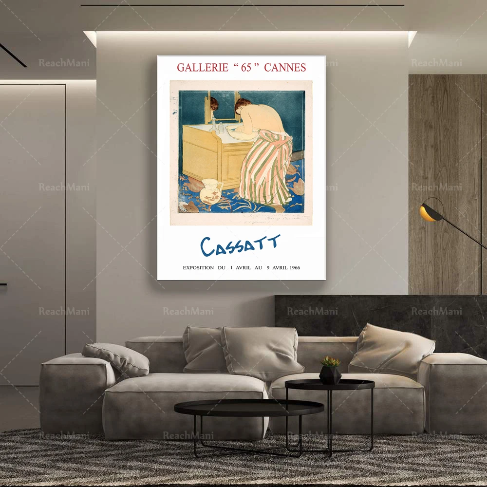 

Reprint of a 1966 Vintage French exhibition Poster for works by Cassatt