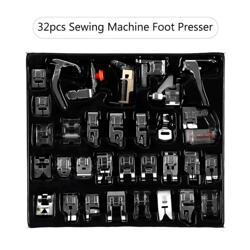 32 шт./компл. домашняя швейная машина прижимная лапка для ног Набор аксессуаров
