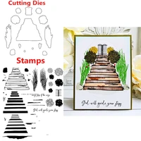 where it leads stamp set transparent clear stamps and dies for paper cards making diy scrapbooking crafts 2021 new arrival