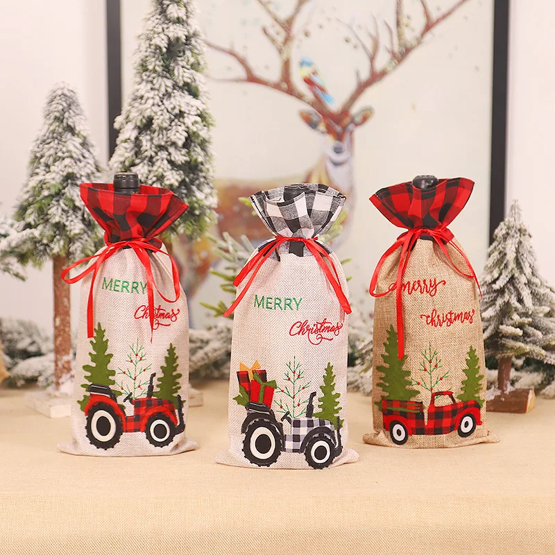 Рождественский Чехол для стула Санта Клауса рождественские украшения дома 2020