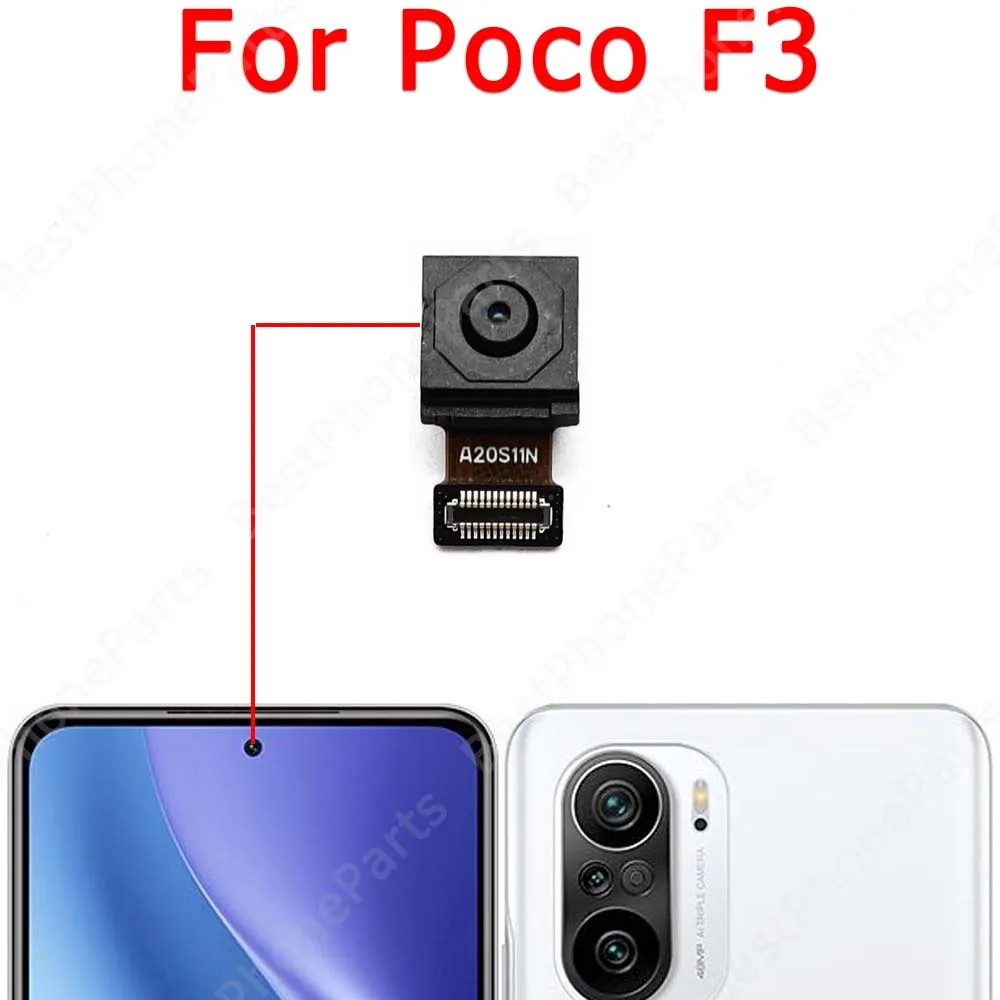 For Xiaomi Mi Poco F3 Selfie Frontal Original Small View Camera Module Facing Front Repair Spare Parts Replacement Flex