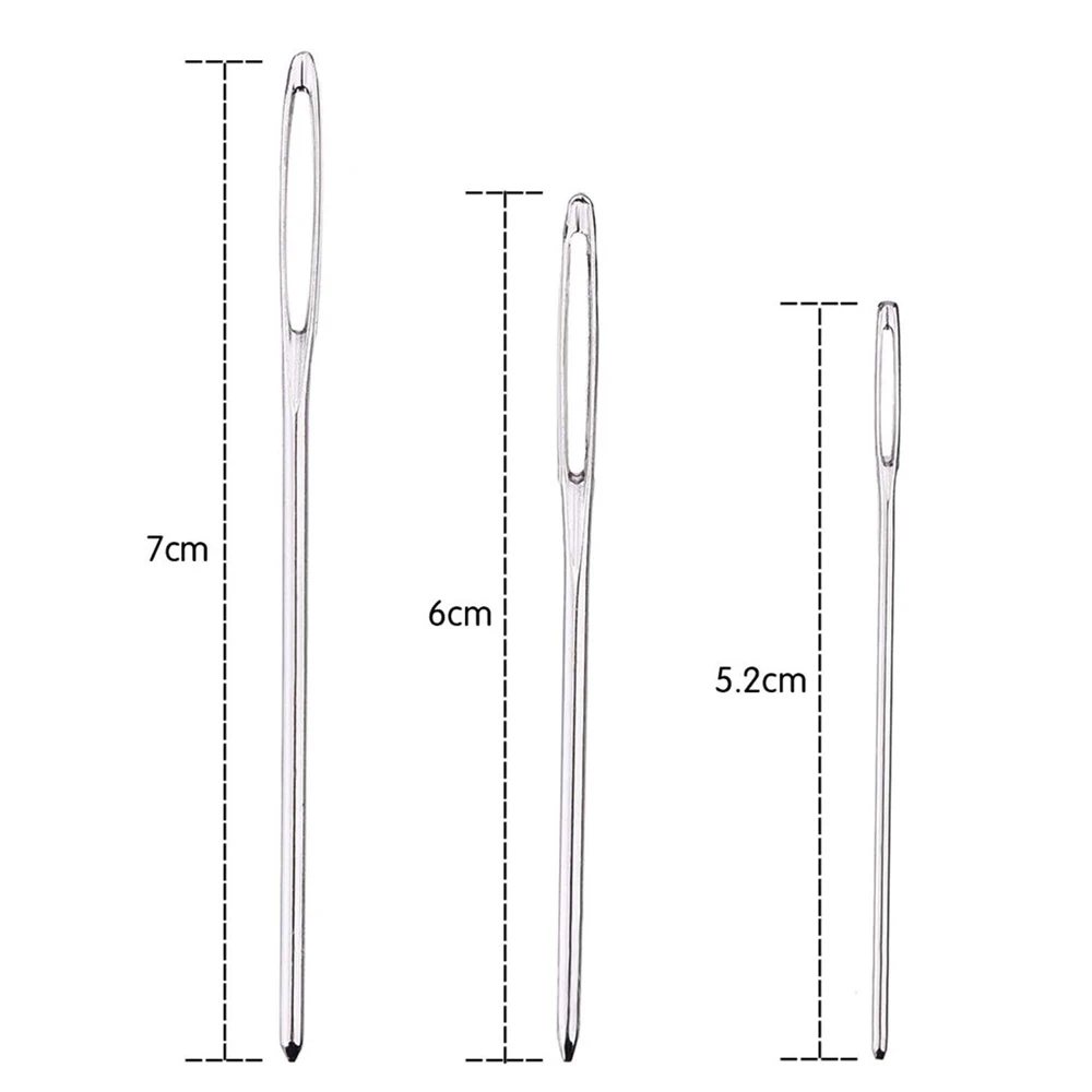 9 шт. большой глаз Швейные иглы швейная игла стежком кожаная сумка для вышивания