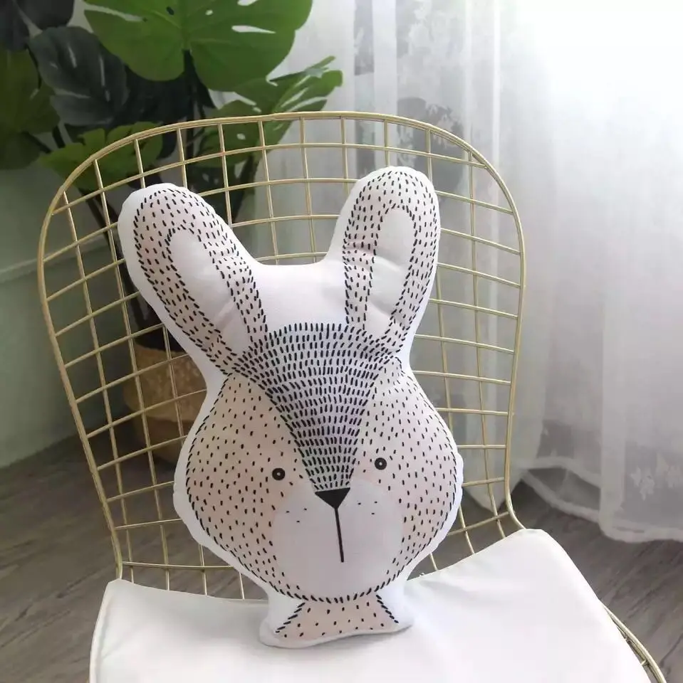 Rabbit Декоративные подушки в скандинавском стиле для детской комнаты, декоративные подушки в виде животных для детской комнаты - Цвет: Rabbit