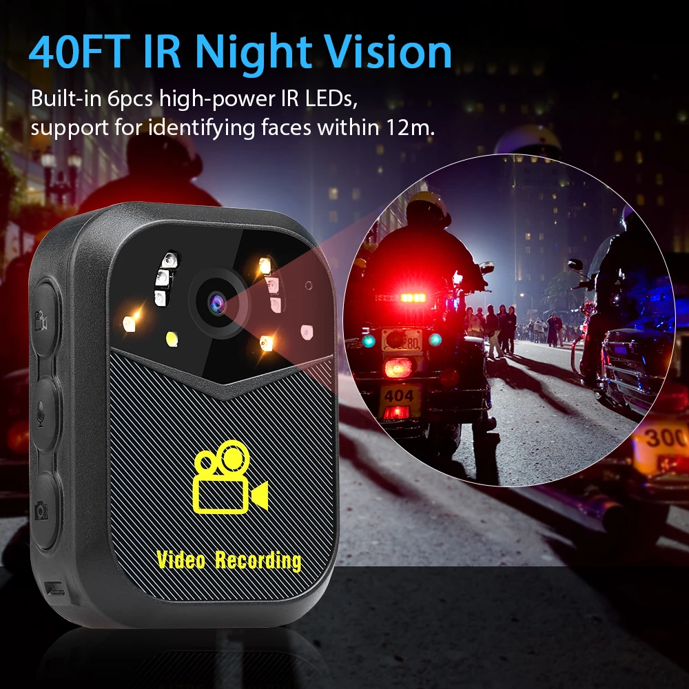 BOBLOV S11296P Body Worn Camera GPS WIFI APP Remote Control Mounted IR Night Vision Wearable Mini Camcorders Police | Электроника