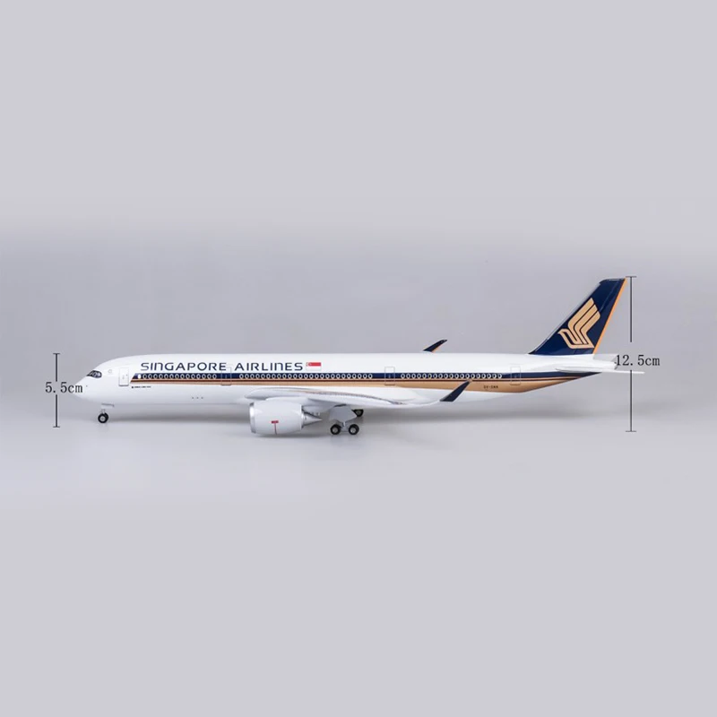 Джейсон пачка 47 см Singapore Аэробус A350 модель аэроплана самолет 1/160 масштаб литой