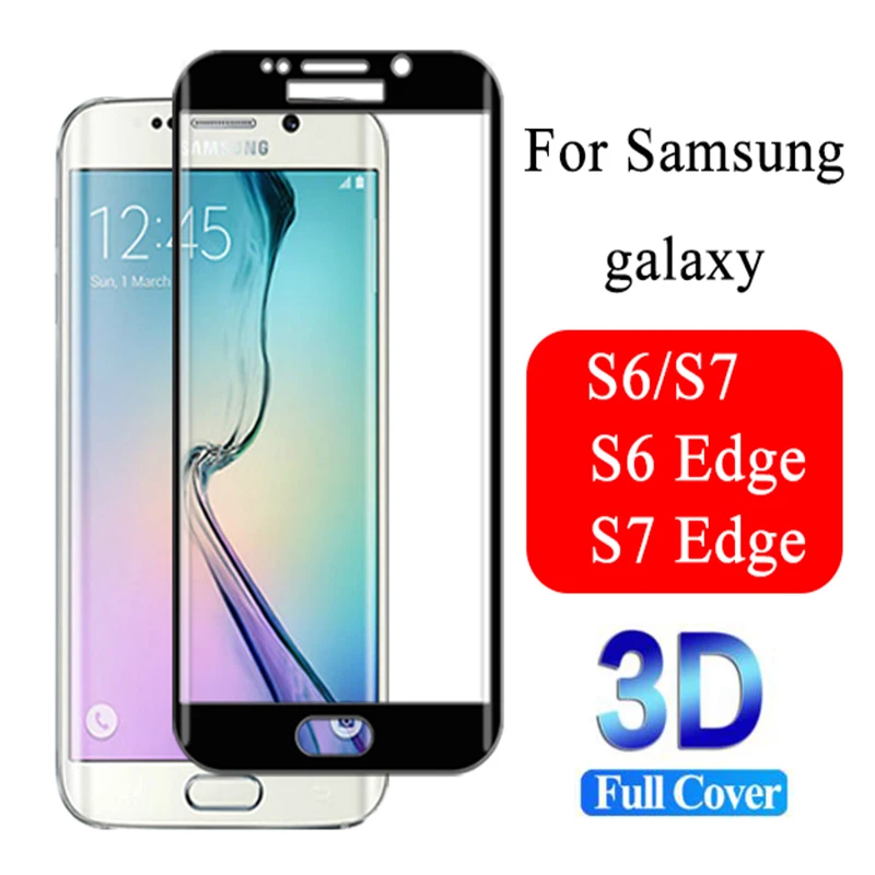 Защитное стекло для Samsung Galaxy S6 S7 Edge Защитная пленка экрана из закаленного стекла