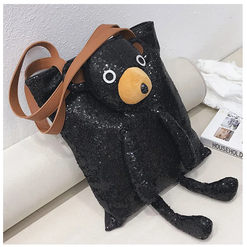 Женская сумка тоут через плечо с блестками|Сумки ручками| |