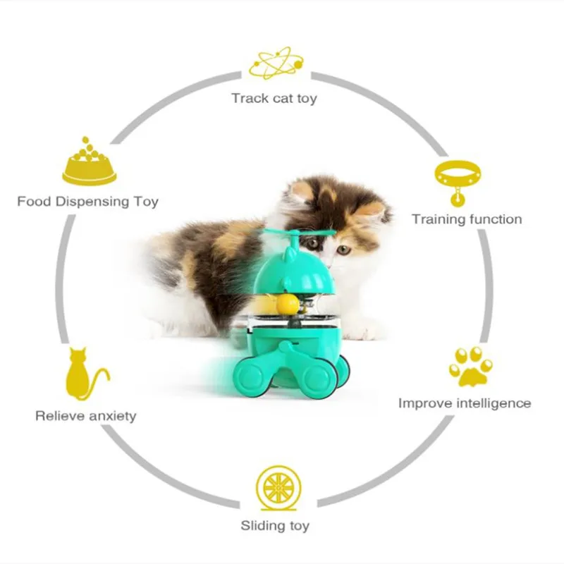 Интерактивная игрушка для кошек IQ терапии шар неваляшка проигрыватель Еда мяч