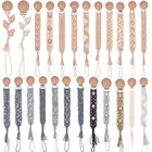 Винтажная Детская Соска-пустышка на цепочке, плетеная хлопковая веревка, буковая деревянная пустышка, зажим сделай сам, держатель для соски-пустышки, детская игрушка для прорезывания зубов