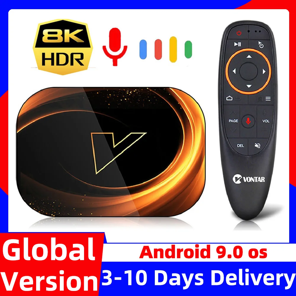 

VONTAR X3 TV Box 8K Max 4GB 128GB Android 9 9.0 Amlogic S905X3 TVBox 32GB 64GB ROM 1000M Dual Wifi 4K 60fps Youtube Set top Box