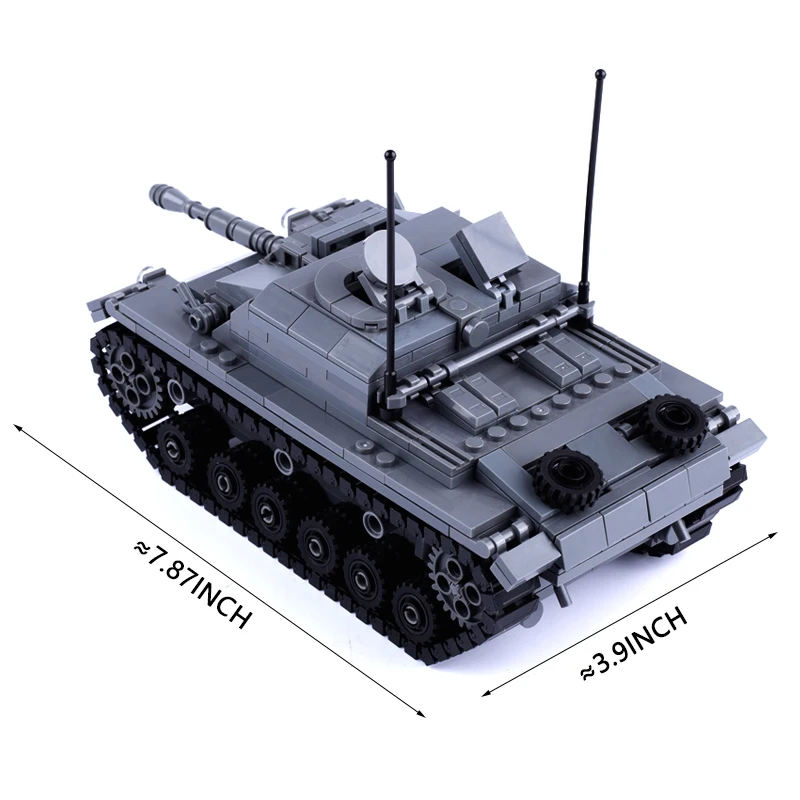 Конструктор MOC Military WW2 STUG III немецкие солдаты артиллерия строительные блоки