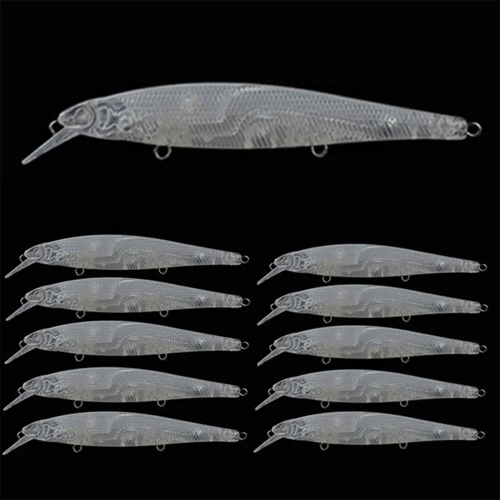 

10pcs 10.92cm/7g Transparent Minnow Baits Floating Fishing Lures Hard Artificial Baits Tackles