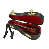 replica display wooden model home decor with stand case musical instruments collection office birthday gift miniature guitar