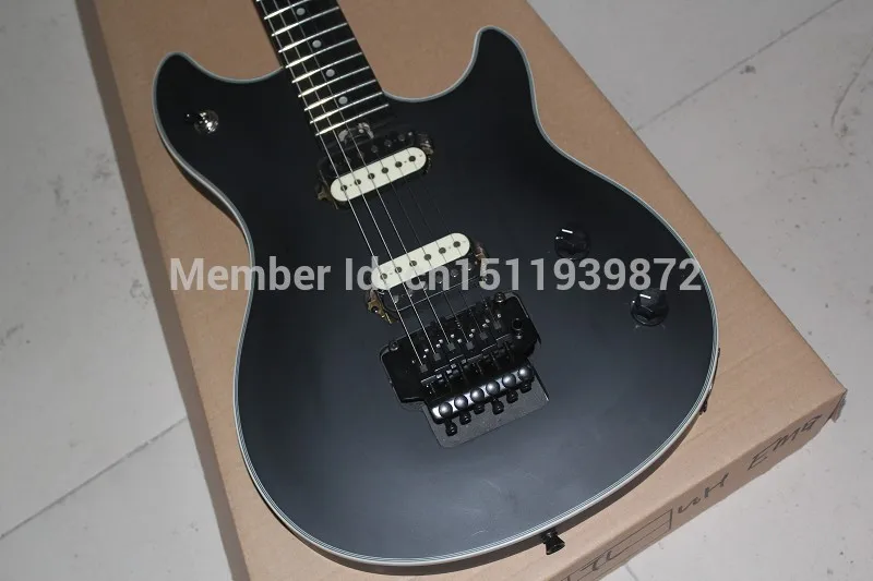 Высокое качество Черный EVH Вольфганг Электрогитара гриф из черного дерева