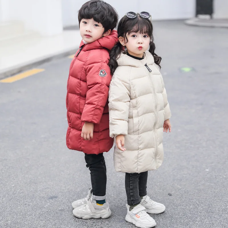 Детский хлопковый костюм Длинная зимняя детская одежда для мальчиков и девочек