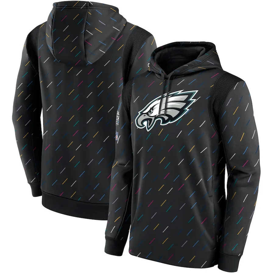 

Philadelphia Men brand clothing Eagles Sweatshirt Crucial Catch Therma American football Pullover sports Quality Hoodie Charcoal