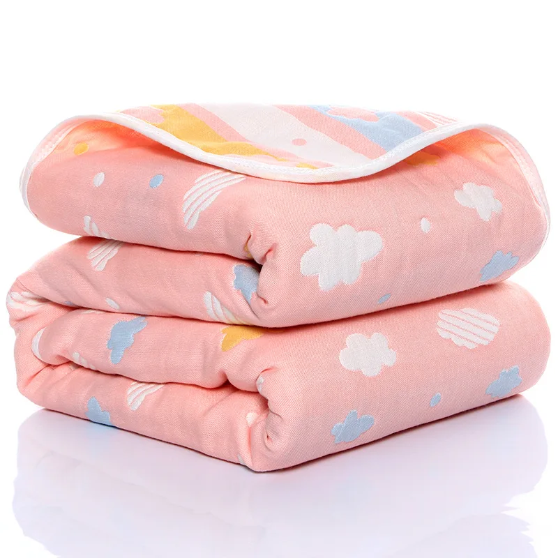 Baby Cotton Blanket Six-layer Gauze Children's Bath Towel Newborn Thin Quilt Infant Summer | Мать и ребенок