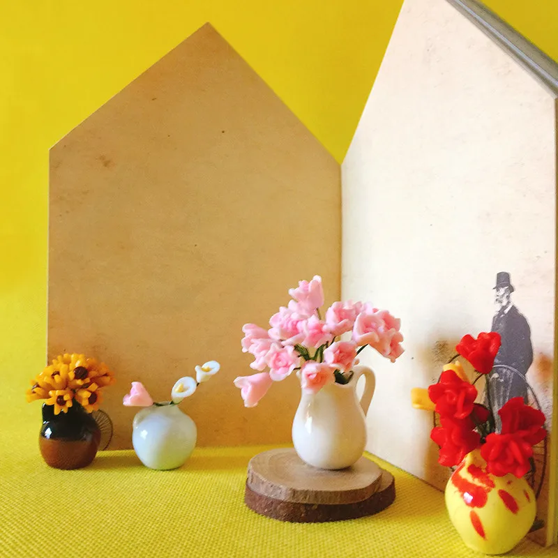 Искусственный цветок/Фарфоровая Кадка/миниатюры/милые растения/Сказочный