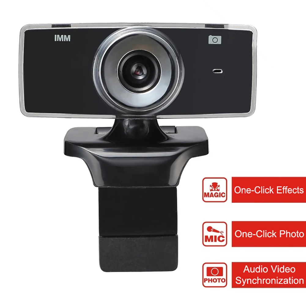 

360 Degree Webcam HD Web Camera with Built-in HD Microphone USB 2.0 Plug CMOS Web Cam MIC Clip-on For Skype Computer Desktop