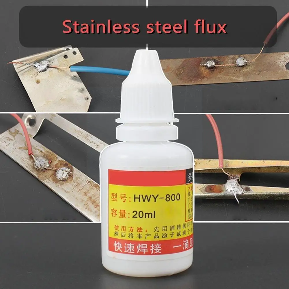 

New 20ml/50ml Steel Liquid Flux Welding Solder Flux Paste Water Solders Hwy-800 Liquid Non-toxic Liquid Solders C Q3v6