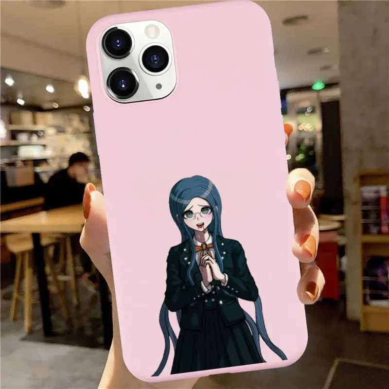 

Danganronpa V3 Killing Harmony Phone Case Pink Candy Color for iPhone 6 7 8 11 12 s mini pro X XS XR MAX Plus