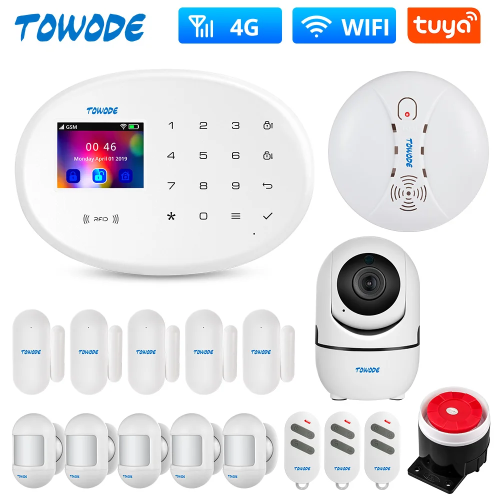 

Умная Система сигнализации TOWODE W204 Tuya, Wi-Fi, GSM, 4G