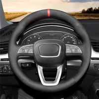 diy anti slip wear resistant steering wheel cover for audi a4 q3 q5 sq5 q7 sq7 q8 sq8 2005 2019 car interior decoration