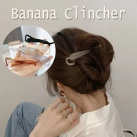 women fashion durable styling interlocking flexible ponytail holder french hair clip classic girls updo banana clincher