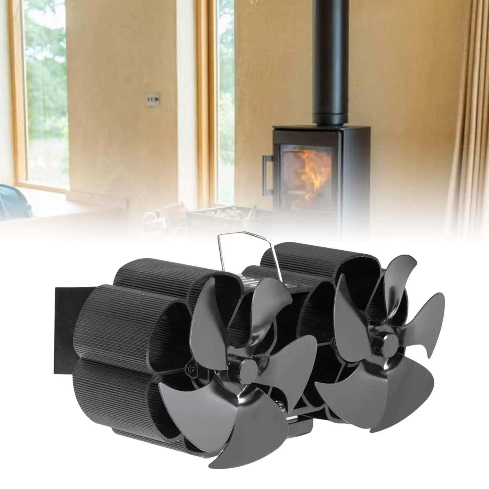 

Stove Fan 10 Fireplace Fan Fire Stoves Booster for Living Room Indoor